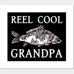 Fishing Grandpa Funny Dad Fathers Day Gift Fisherman Posters and Art